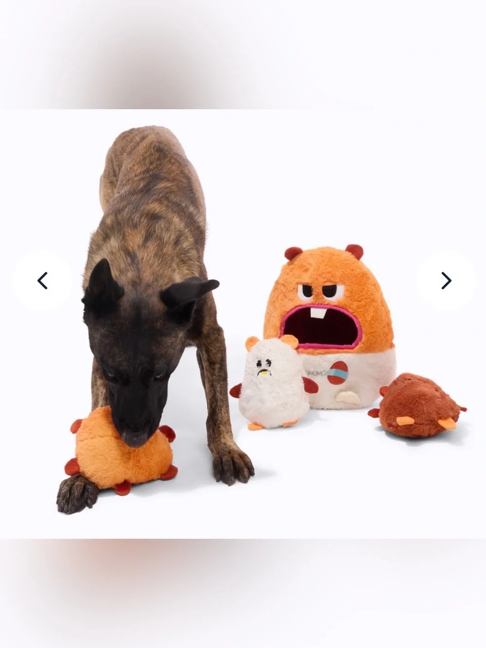 Bark Box Super Chewer XXL Hannibal Hamster 4 toys in 1 crinkle & squeak NEW